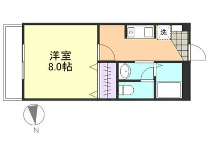 ハイツ・サンシャイン(1K/3階)の間取り写真