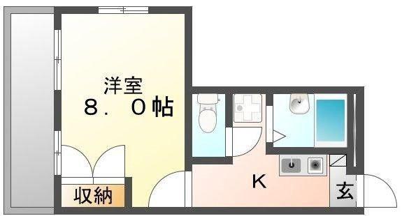 サンルーチェHARA(1K/3階)の間取り写真