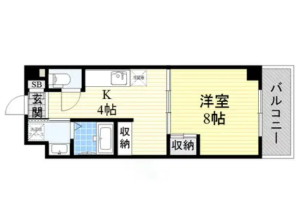 シーガルマンションⅡ(1K/2階)の間取り写真