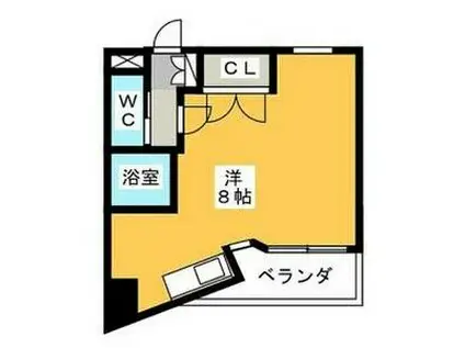 カーサ藤が丘(ワンルーム/4階)の間取り写真