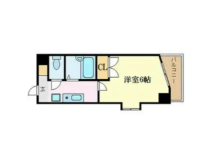 シティライフ名駅(1K/2階)の間取り写真