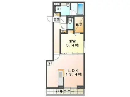 ディーシャンブル 北町(1LDK/3階)の間取り写真