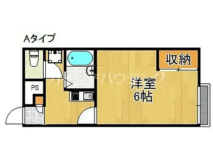 レオパレスエクセレント3号館(1K/1階)の間取り写真