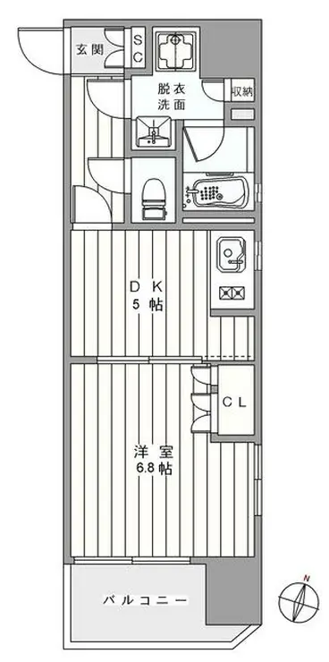 ライオンズアイル赤坂 8階階 間取り
