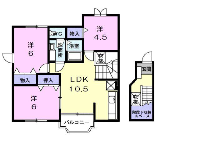 ベルイマージュ(3LDK/2階)の間取り写真