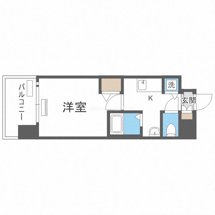 ララプレイス新大阪シエスタ(1K/2階)の間取り写真
