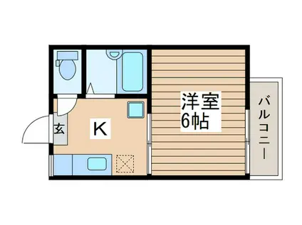 K・Tドミール(1K/2階)の間取り写真