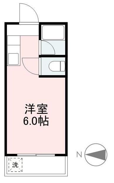 マイライフ鬼無(ワンルーム/2階)の間取り写真