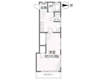 山口メタルメゾン(1K/2階)の間取り写真