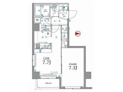 パティーナ本所吾妻橋(1LDK/4階)の間取り写真