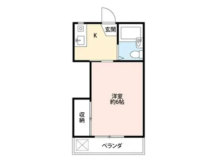 パル元住吉(1K/2階)の間取り写真