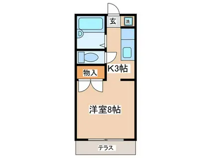 レジデンス渋谷(1K/1階)の間取り写真