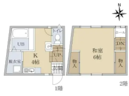 四谷坂町 白井壮(1K/1階)の間取り写真