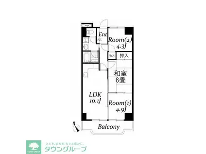 シュターンハイム第2(3LDK/9階)の間取り写真
