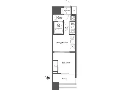 THE GATEHOUSE雑司が谷(1DK/12階)の間取り写真