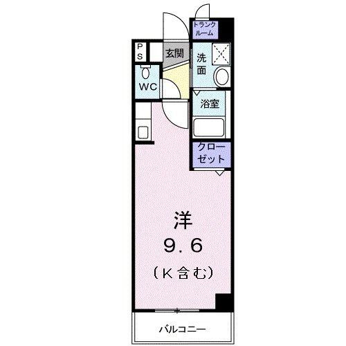 プロフィット牧志(ワンルーム/4階)の間取り写真
