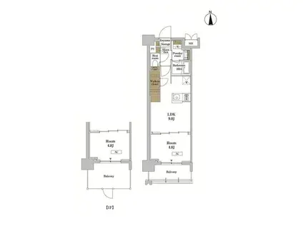 RJRプレシア蒲田(1LDK/3階)の間取り写真