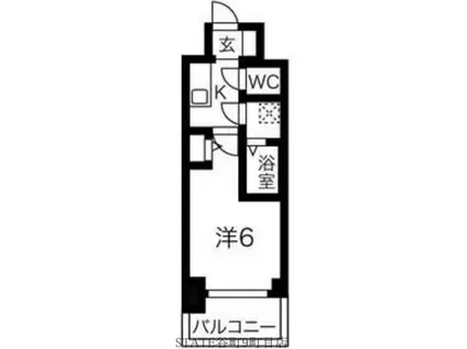 エスリードレジデンス大阪天王寺(1K/10階)の間取り写真