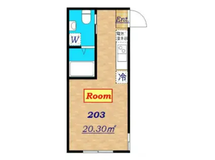 CORUJA BRANCA(ワンルーム/2階)の間取り写真