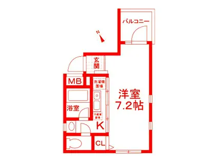 エスペリオ(ワンルーム/1階)の間取り写真