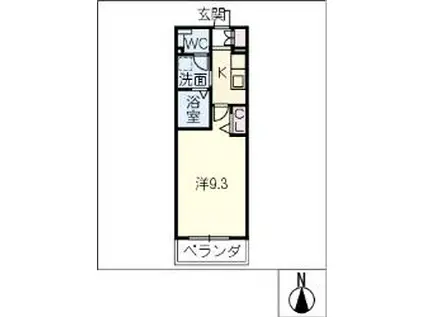 MELIV西一宮(1K/4階)の間取り写真