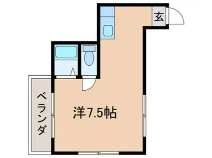 コーポあん(ワンルーム/2階)の間取り写真