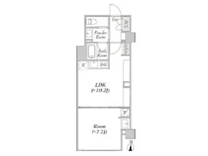 ルミーク北千住(1LDK/1階)の間取り写真