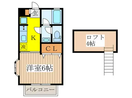 メゾン・プティ・ニ(1K/1階)の間取り写真
