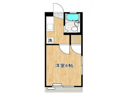 マンション三祥(1K/4階)の間取り写真