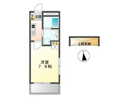 アーリーバードIII(1K/3階)の間取り写真