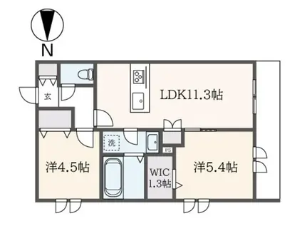 リンデンハイム井口(2LDK/1階)の間取り写真