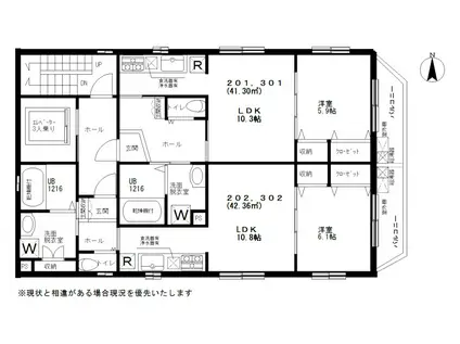 COMODA中延(1LDK/2階)の間取り写真
