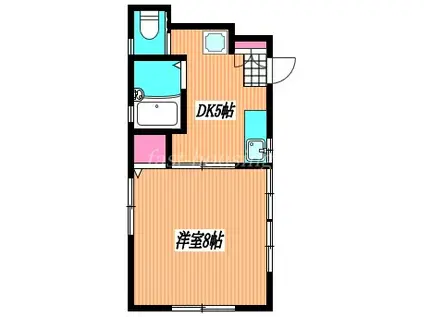 京王井の頭線 井の頭公園駅 徒歩5分 2階建 築12年(1DK/1階)の間取り写真