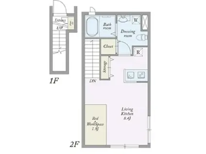 MY STYLE VINTAGE赤羽西(1SK/2階)の間取り写真