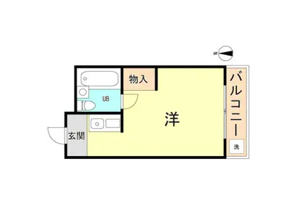シルバーハイツ御影(ワンルーム/6階)の間取り写真