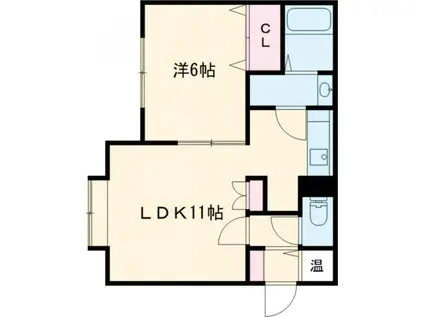 BELLE VILLAGE(1LDK/2階)の間取り写真