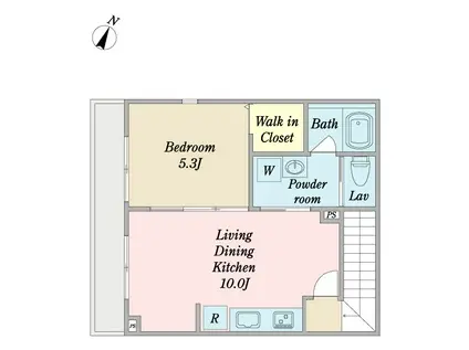 S-FALCONE(1LDK/2階)の間取り写真