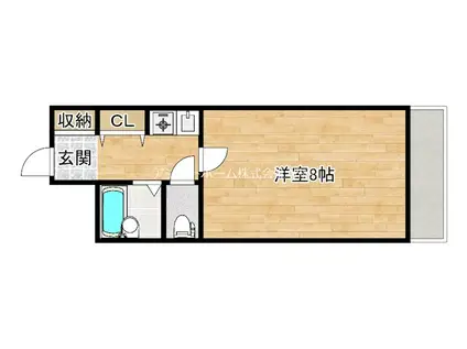 フォンティーヌ堺(1K/5階)の間取り写真