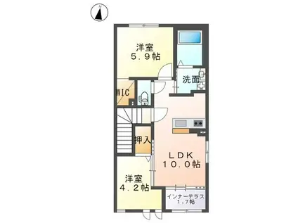 レーヴィスト(2LDK/2階)の間取り写真