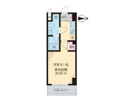 インペリアル パーク I(1K/4階)の間取り写真