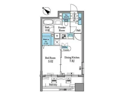 レジデンス横濱リバーサイド(1LDK/2階)の間取り写真