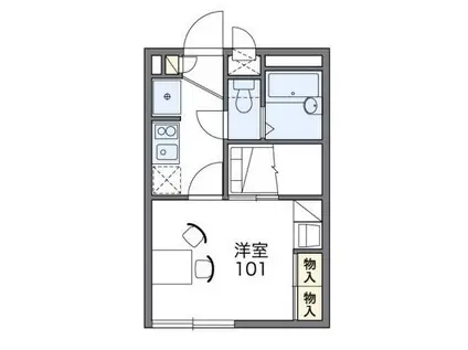 レオパレスオアゾC(1K/2階)の間取り写真