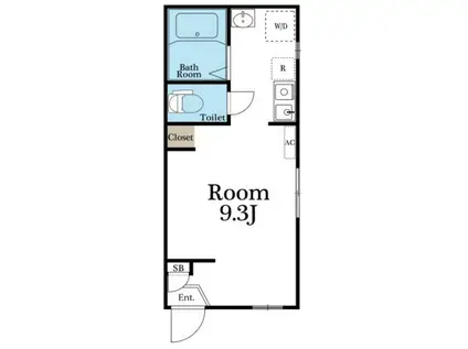 テイルズガーデン川崎(ワンルーム/3階)の間取り写真