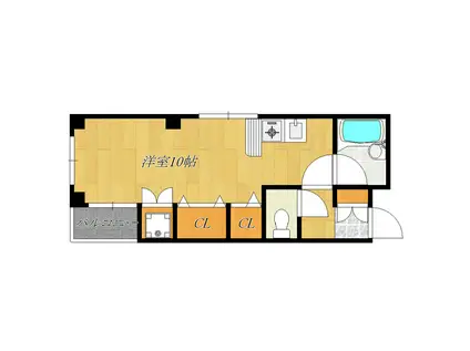 センタービレッジコガ(ワンルーム/1階)の間取り写真