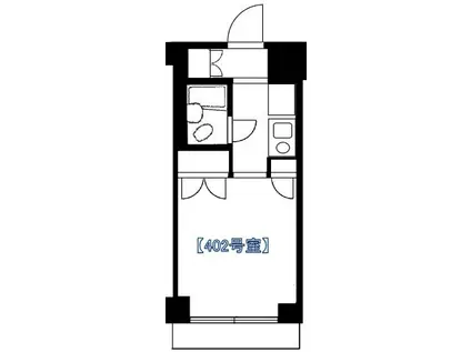 セザール中野(1K/4階)の間取り写真