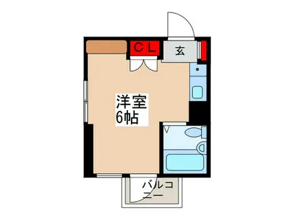 CIEL BLUE並木(ワンルーム/2階)の間取り写真