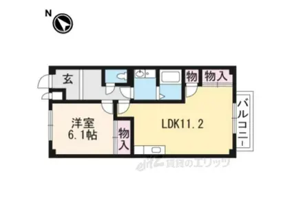 シェロウェンTA1(1LDK/1階)の間取り写真