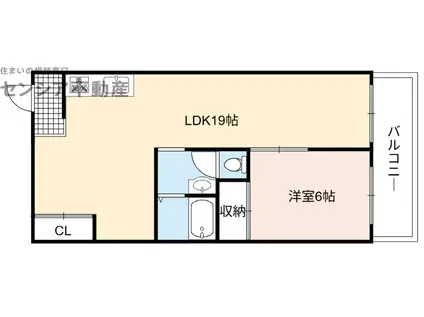 シャルマン桜宮(1LDK/5階)の間取り写真