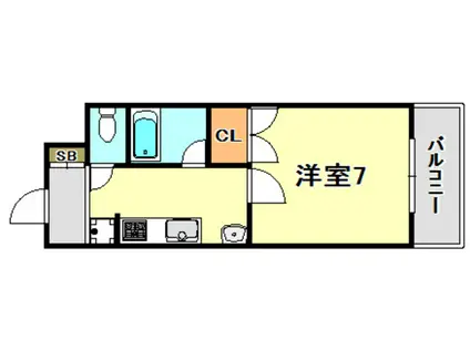 アンピエスK(1K/4階)の間取り写真