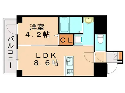 メゾン・ド・リエール博多(1LDK/5階)の間取り写真